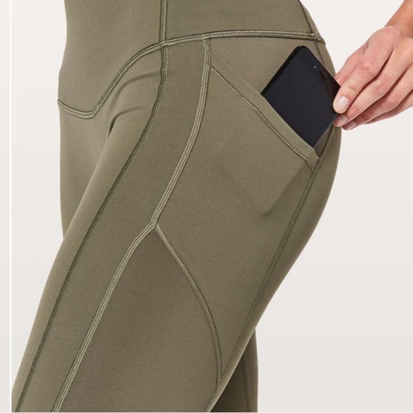 Lululemon All The Right Places Crop Leggings in Army Green - Picture 8 of 8
